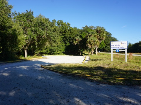 hiking at Merritt Island, Oak & Palm Hammock Trails