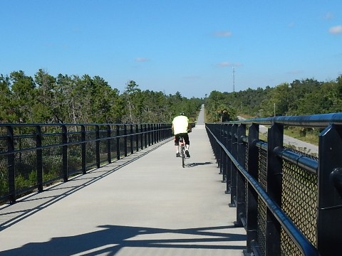 Florida biking, Volusia County, East Central Rail Trail, Edgewater