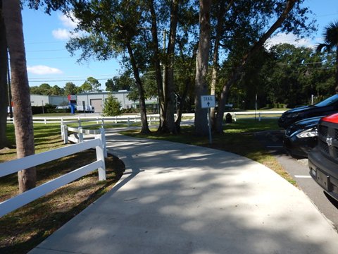 Florida biking, Volusia County, East Central Rail Trail, Edgewater