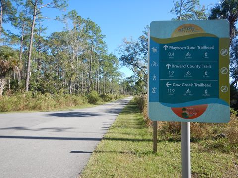 Florida biking, East Central Rail Trail, Maytown