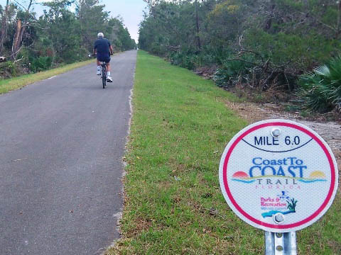 Florida biking, East Central Rail Trail, Titusville