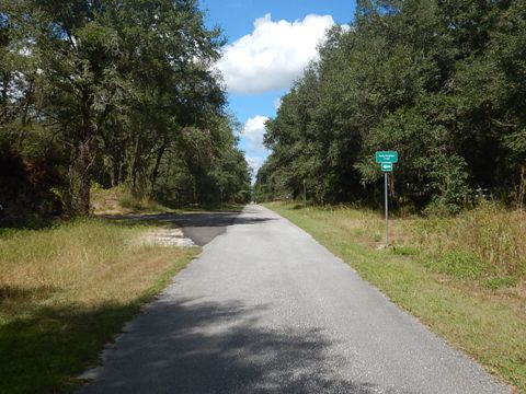 Withlacoochee State Bicycle Trail, Ridge Manor to Crooms Road